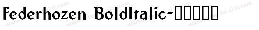 Federhozen BoldItalic字体转换